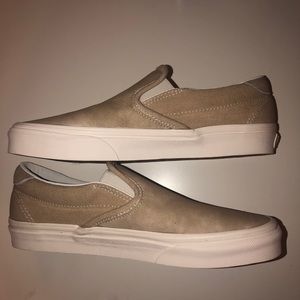 Tan slip on vans